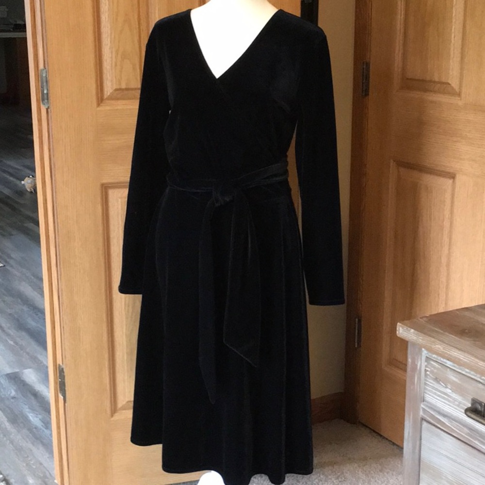 COPY - Talbots Black Velvet Dress